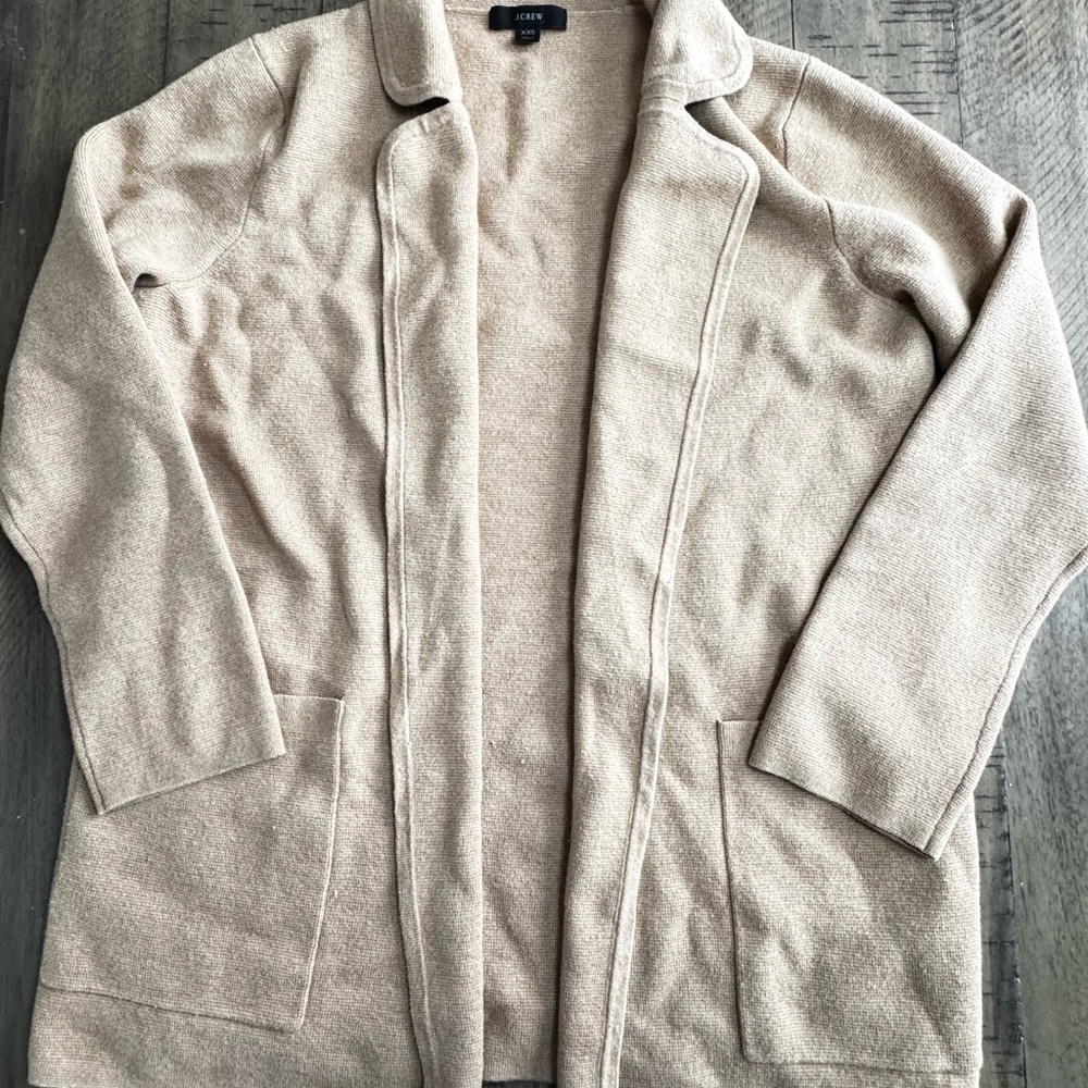 J. Crew Cream Cardigan Sweater Cozy Wool Blend - Picture 5 of 11